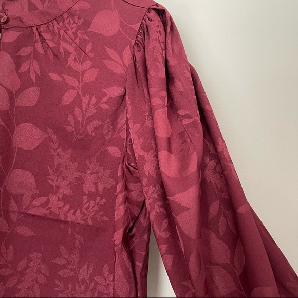 Women’s Calvin Klein Blouse with Peasant Blouson Sleeves - Size Large - Picture 6 of 7